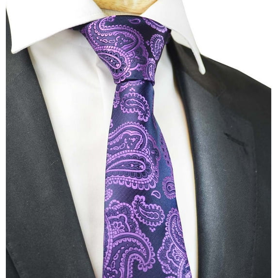 Fashionable Patrician Blue and Pink Paisley Men's Ties