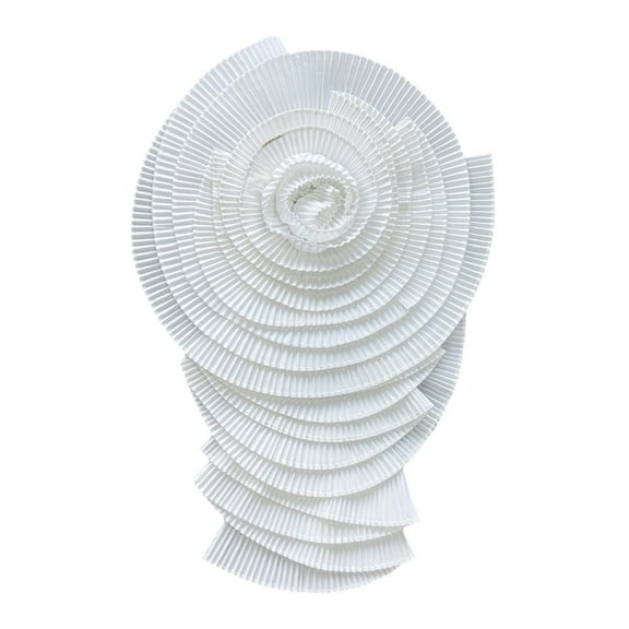 Fashionable Pleated Big Flower Lapel Pin Exaggerated Folded Flower Brooch for Dress and Shirt Women Breastpin Ornament