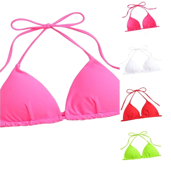 Fashionable Plus Size Bikini Top Tie Front Swimwear for Black Monokini Beach