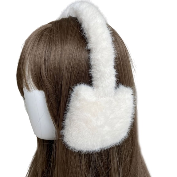 Fashionable Plush Ear Muffs for Women and Girl Adjustable and Comfortable Ear Protectors for Easy Storage Winter Gear