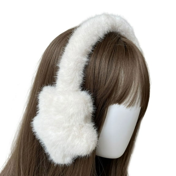 Fashionable Plush Ear Muffs for Women and Girl Adjustable and Comfortable Ear Protectors for Easy Storage Winter Gear