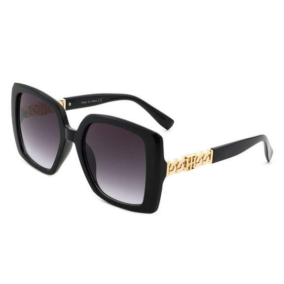 Fashionable Polarized Unisex Sunglasses | Elegant Gold Frame with Dark Lenses | Perfect for Vacation & Casual Wear - S2139-C3