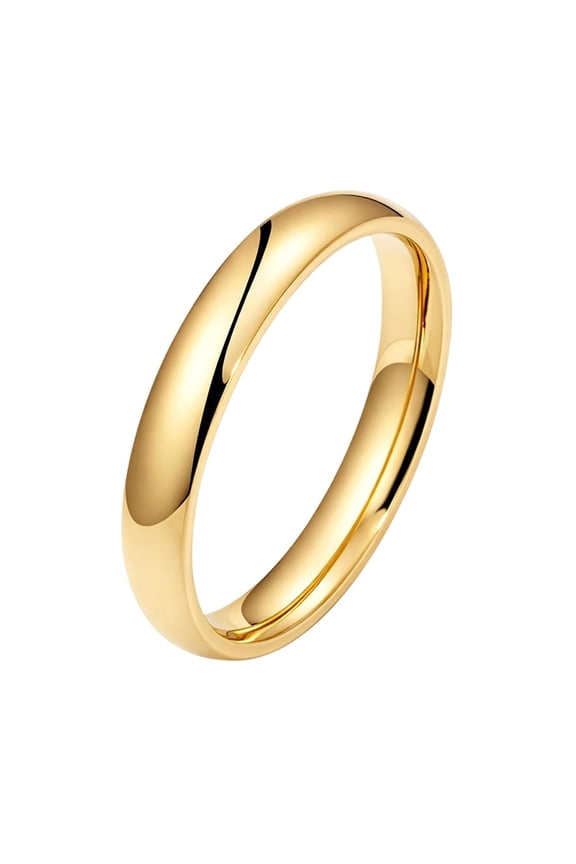 Fashionable Polished Finish Rings Minimalist Stackable Band Jewelry for Daily Wear Rings End,18.2 mm,Gold