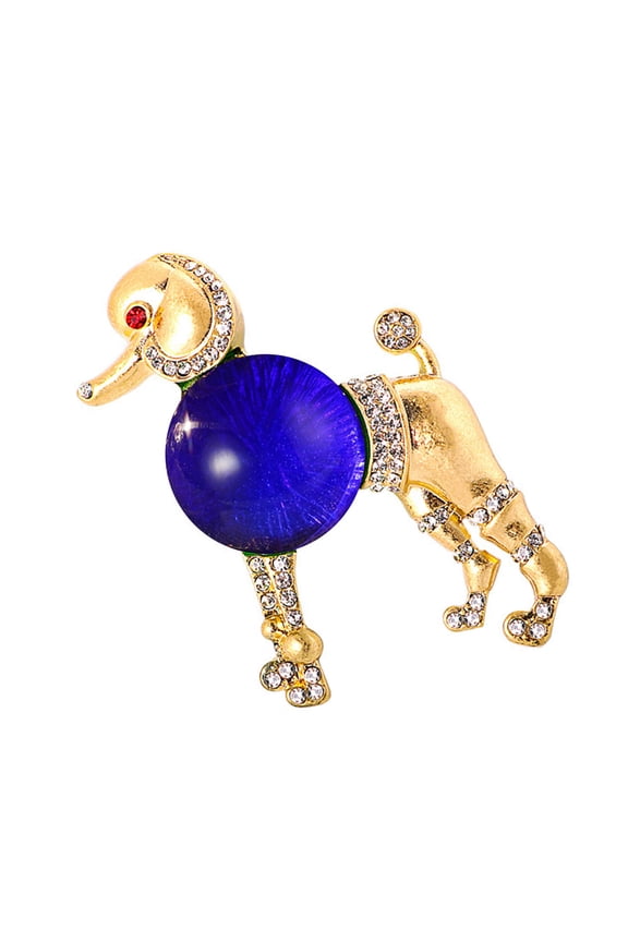 Fashionable Poodle Brooch With Safety Lock Portable Designs Ideal for Office Parties Travel
