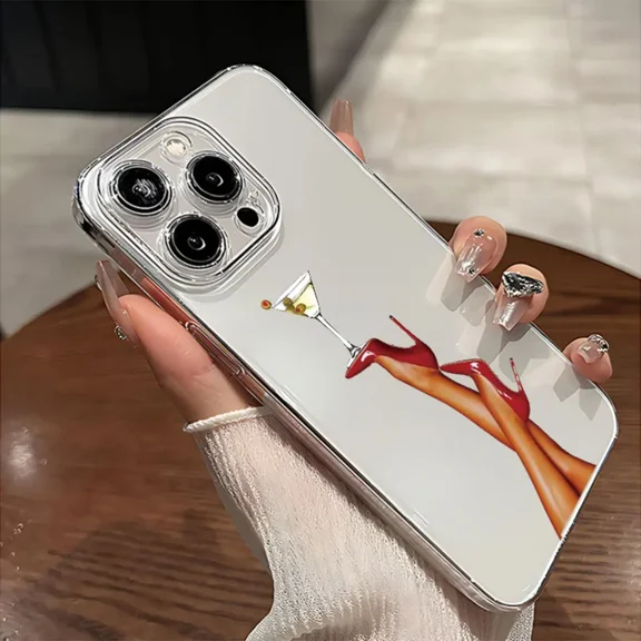 Fashionable Protective Case Anti-Fall Mobile Phone Case Transparent Shockproof Protective Phone Cover Durable Tpu Scratch-Resistant Cover Case for Iphone 17 Pro Max 16 15 14 13 12 Pro Max Samsung