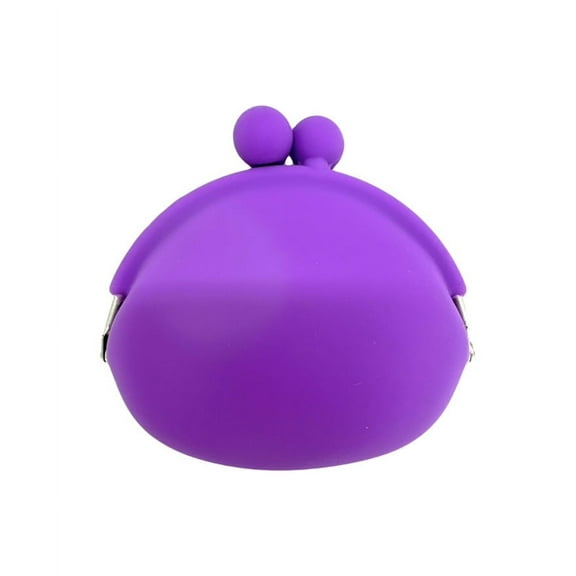 Fashionable Purple Clam Shaped Silicon Clutch coin purse