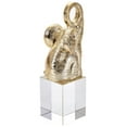 thumbnail image 1 of Fashionable Resin Elephant On Base Sculpture, Gold And Clear, 1 of 1