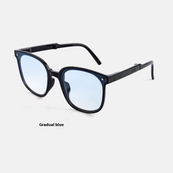 Folding Sunglasses Retro Sun Protection Glasses Resin Frame Box Eyewear With Spring Hinge To Fashion Commuting
