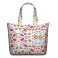 thumbnail image 1 of Fashionable Retro Vintage Tote Bag - Large Capacity Zippered Travel Bag with Interior Organization, Minimalist Chic Weekender for Moms & Professionals (Tie Dye Psychedelic Art), 1 of 5