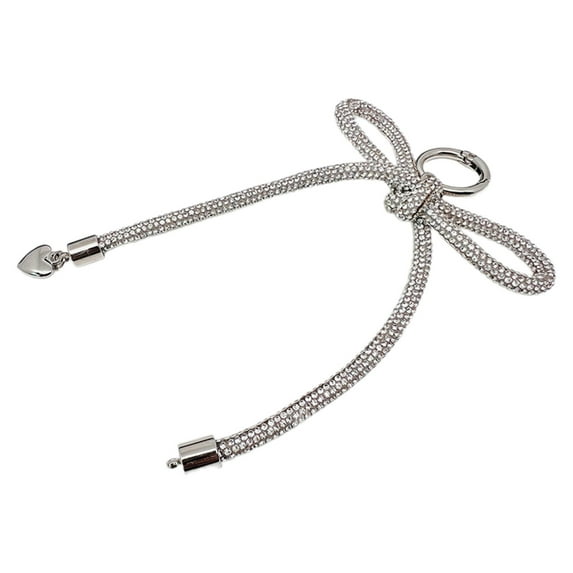 Fashionable Rhineston Bowknot Keychain Charm for Bags and Phones Sweet Gift