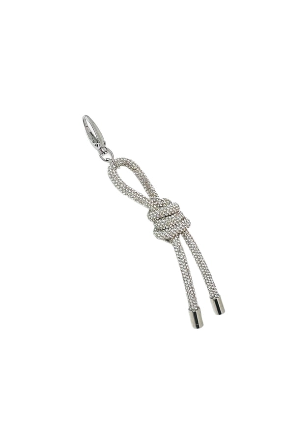 Fashionable Rhineston Bowknot Keychain Charm for Bags and Phones Sweet Gift