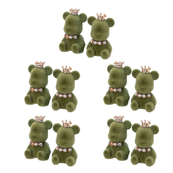 Fashionable Rhinestones Embellished Bear Shaped Button For Waistband Adjustment