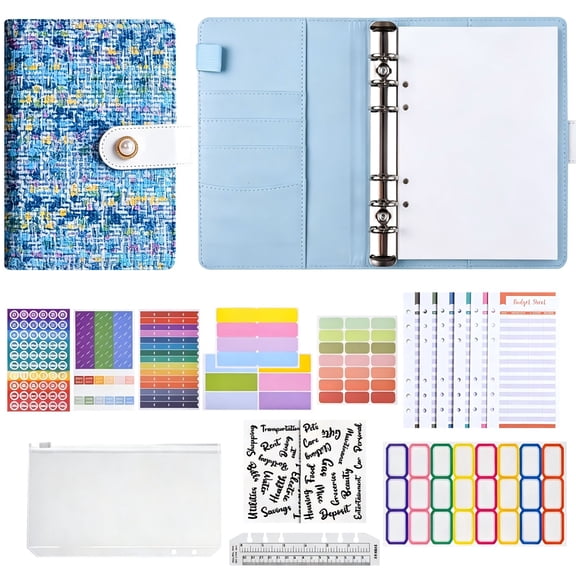 Fashionable Ring Bound Planner: Multifunctional Income And Expense Ledger With Storage And Categorization Stickers, Household Budget Book, A6 Size by RUIQPGRT