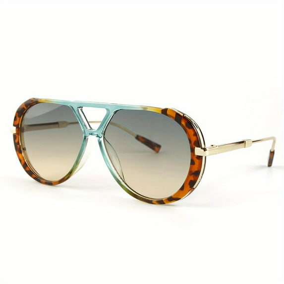 Fashionable Round Double Nose Frame Colorful Glasses-Stylish Protection Women'S Gift for Birthdays, Mother'S Day, Ideal for Summer Wear