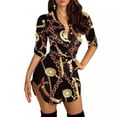 thumbnail image 1 of Fashionable Sexy Butterfly Skirt, Dress with Gold Chain Print, Medium-Length Skirt, 1 of 1