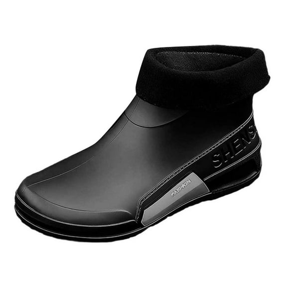 Fashionable Short Rain Boots - Versatile Rubber Shoes for Outdoor Couples with Removable Design for Everyday Wear