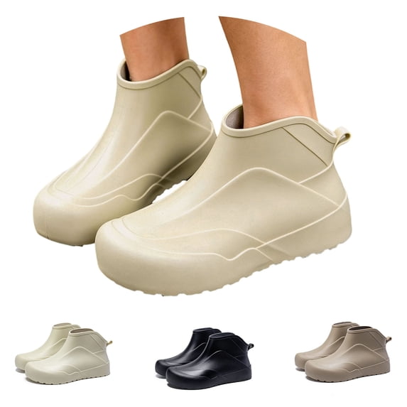Fashionable Short Rain Boots Waterproof Outdoor Rain Boots Gardening Rain Boots Fishing Rubber Boots White 41