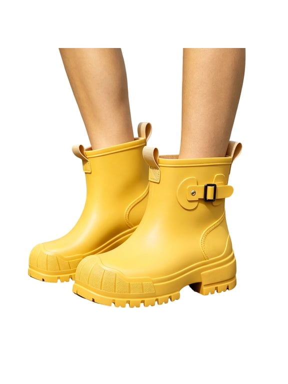 Fashionable Short Tube Rain Boots Waterproof Outdoor Soft Sole Kitchen Fishing Shoes