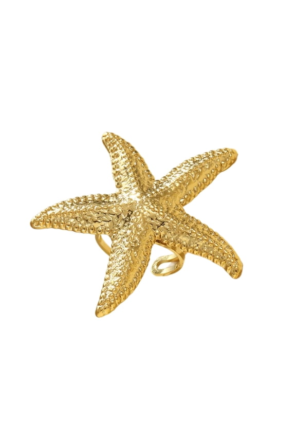 Delicate Starfish Rings Portable Accessory for Summer Event and Daily Use