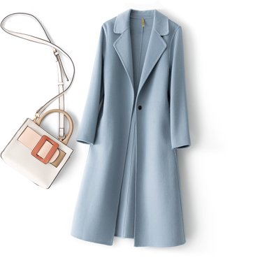 Fashionable Simple Women's Coat Autumn and Winter New One Button Pure Wool Reversible Woolen Coat Long Wild Women's Top