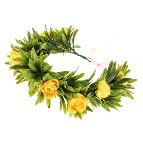 Fashionable Simulated Floral Crowns With Detailed Petals Props For Various Outfits