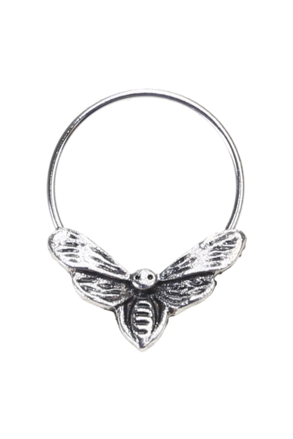 Fashionable Skull Moth Nose Pin Gold Coated Without Fading Sturdy Alloy Portable for Punk and Goth Accessory Lovers