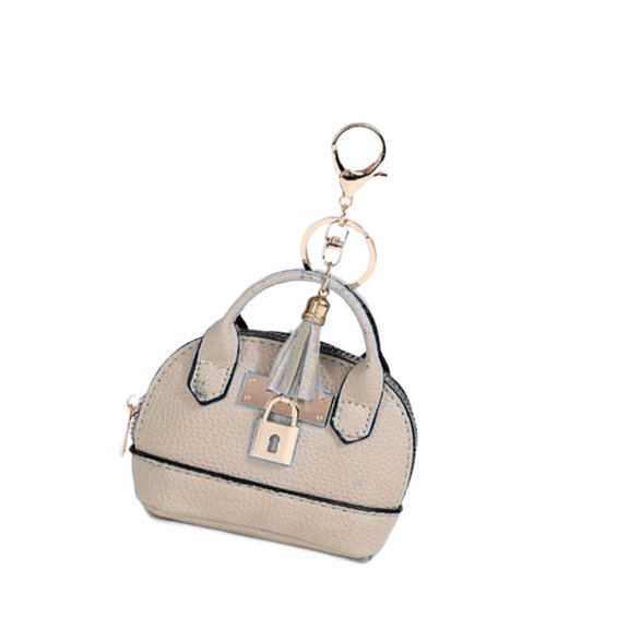 Fashionable Small Coin Purse Keychain Bag Sturdy PU Little Cosmetic Bag for Women Card and Cable Organizers