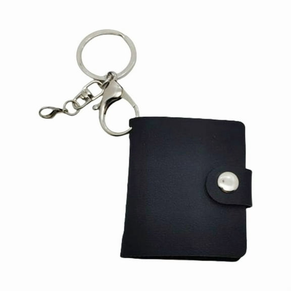 Fashionable Small Photo Album Keychains Sturdy PU Leather Key Holder Customizable Heat Transfer Printing Projects