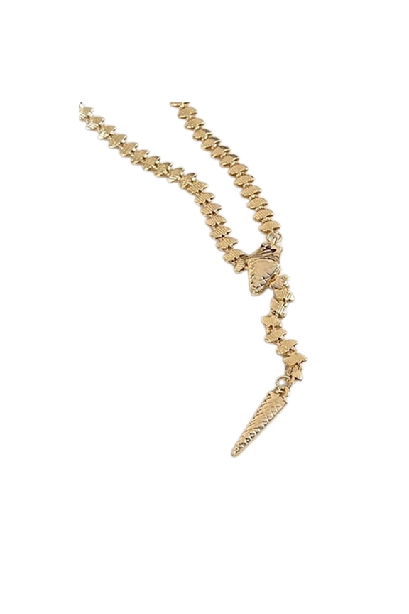 Fashionable Snake Pendant Necklace Serpent Chain Collarbone Chains Accessory