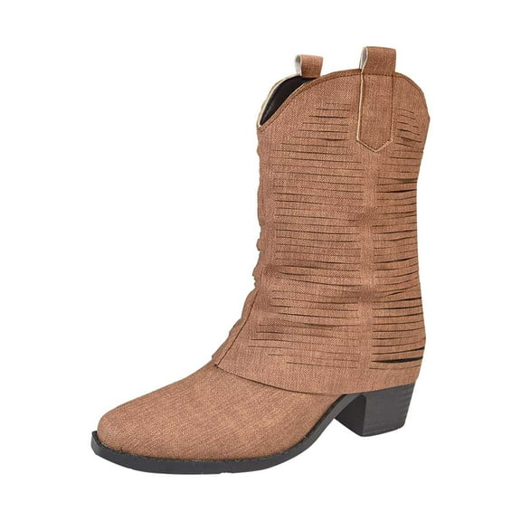 Fashionable Solid Color Canvas Ankle Boots for Women - Elegant and Comfortable Booties for Daily Casual Wear