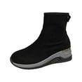 thumbnail image 1 of Fashionable Solid Color Suede Side Zipper Ankle Boots Comfortable Warm Winter Booties for Casual Outdoor Footwear, 1 of 9