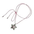 thumbnail image 1 of Fashionable Star Charm Necklace Featuring Adjustable Nylon Strap and Alloy Accent Jewelry Accessory for Daily Use, 1 of 9