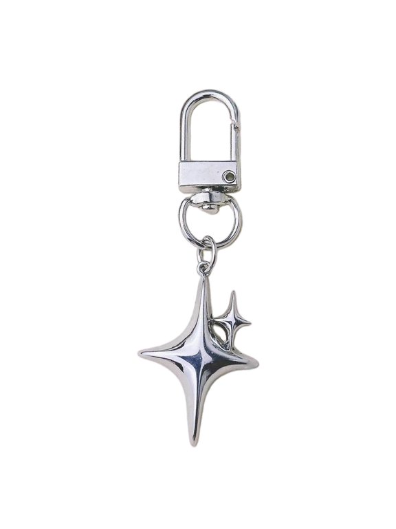 Fashionable Star Keychain Trendy Moon Keyring Backpack Charm Gift for Women Girls Pendant Purse Backpack Handbag Decors