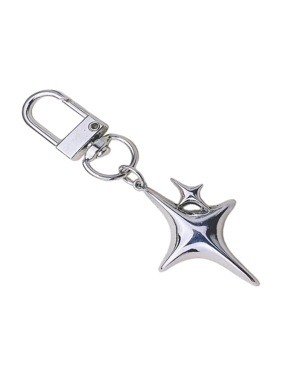 Fashionable Star Keychain Trendy Moon Keyring Backpack Charm Gift for Women Girls Pendant Purse Backpack Handbag Decors