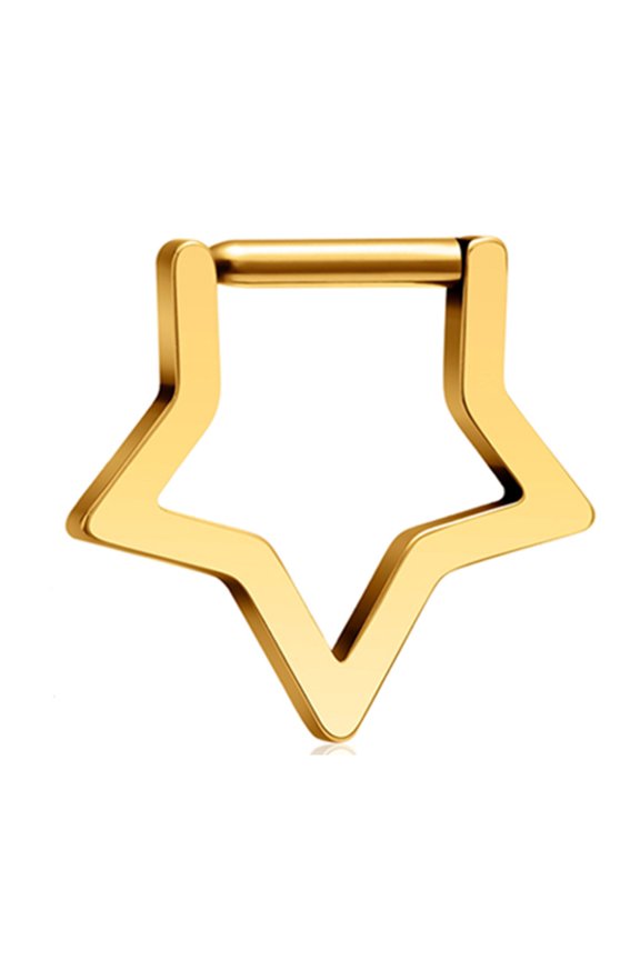 Fashionable Star Nose Hoop Adornment Unique Zirconia Inlayed Star Nose Rings Accessory Ideal For Enhancing Your Look