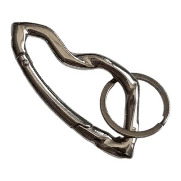 Fashionable Star Shaped Carabiner Keychain Sturdy Guns Black Metal Carabiner Keychain with Press Open Designs for Bags