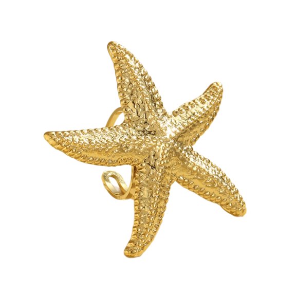 Fashionable Starfishes Open Rings Designs for Those Who Love The Oceanics and Elegant Stylish Outfits Parties Supplies