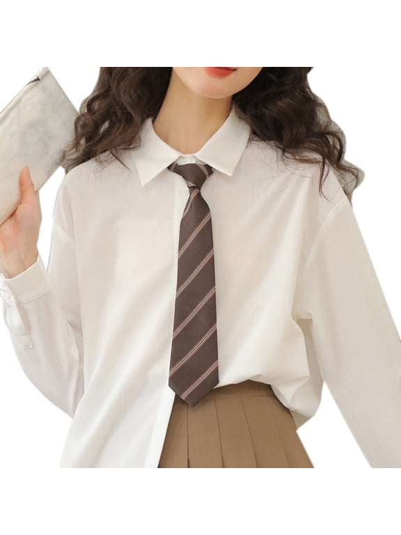 Fashionable Striped Neck Tie Japanese Style Lazy Tie for School JK Uniform