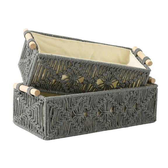 Fashionable Sturdy Cotton Woven Organizers Box Versatile Storage Solution Home Accessory for Modern Homes and Offices