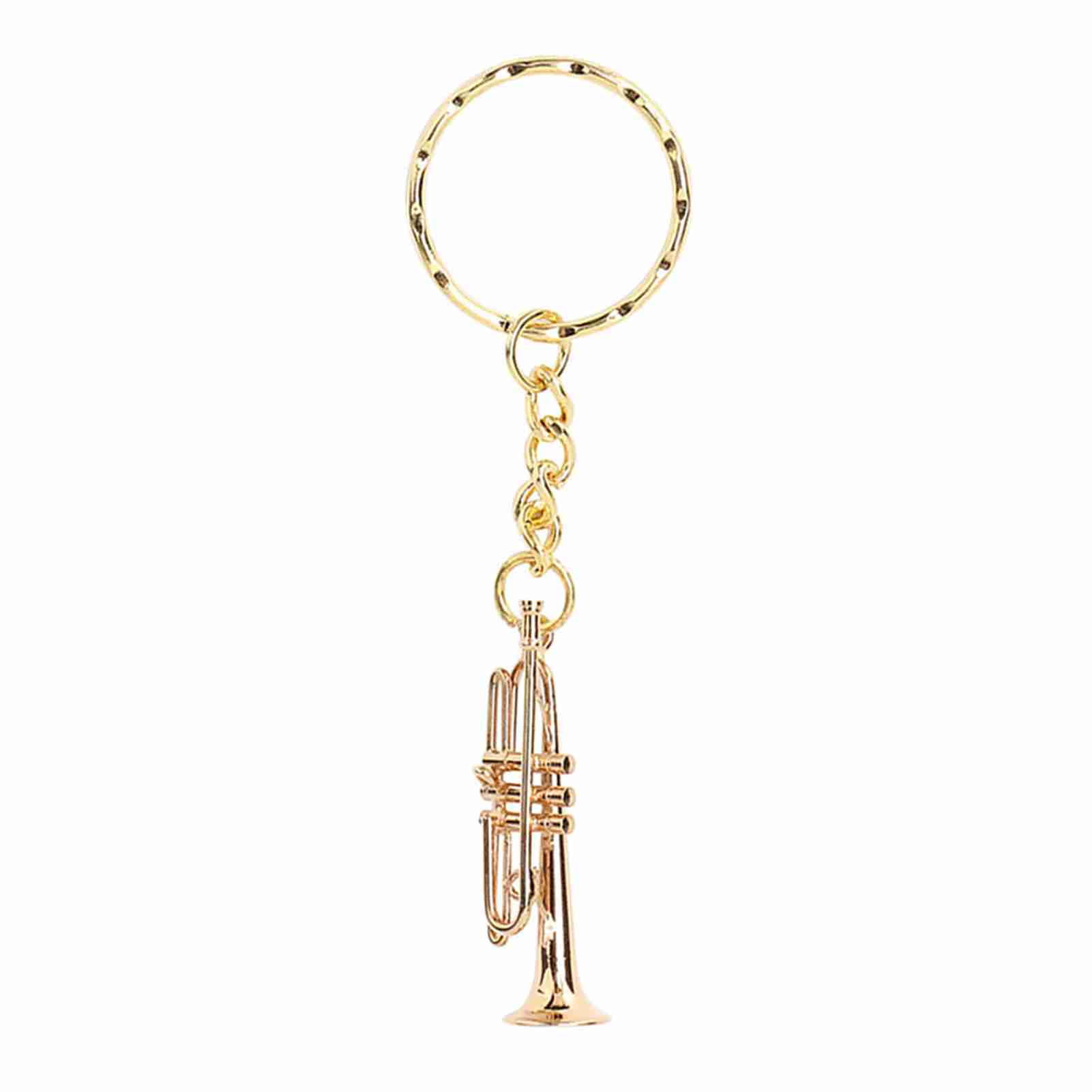 Fashionable Stylish Musical Instruments Keychain Trumpet Pendant Key ...