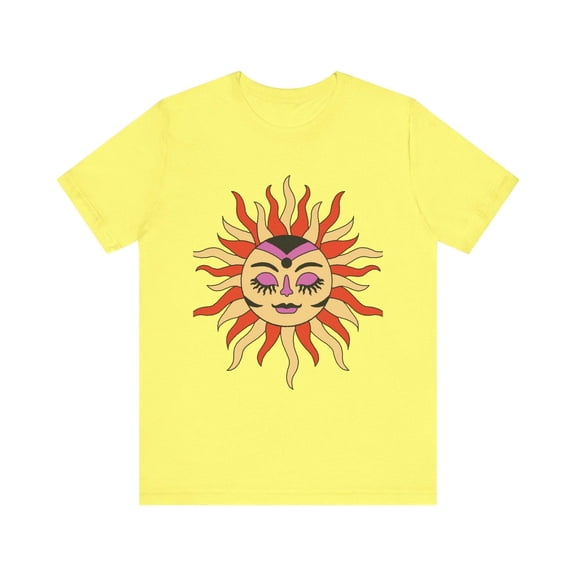 Fashionable Sun Short Sleeve T-Shirt