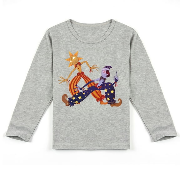 Fashionable Sundrop and Moondrop Long Sleeve T-shirt for Kids, Soft Cotton and Fun Print for Boys Girls