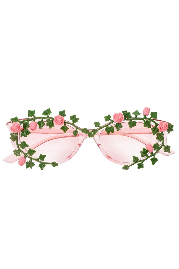 Fashionable Sunglasses Flower Glasses Prop Men Women Eyeglasses Novelty Sunglasses