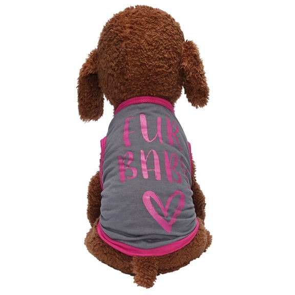 Fashionable Text Pattern Pet Vest for Summer Breathable Comfort Ideal for Cats and Dogs Promotes Easy Wear and Light Weight Fabric