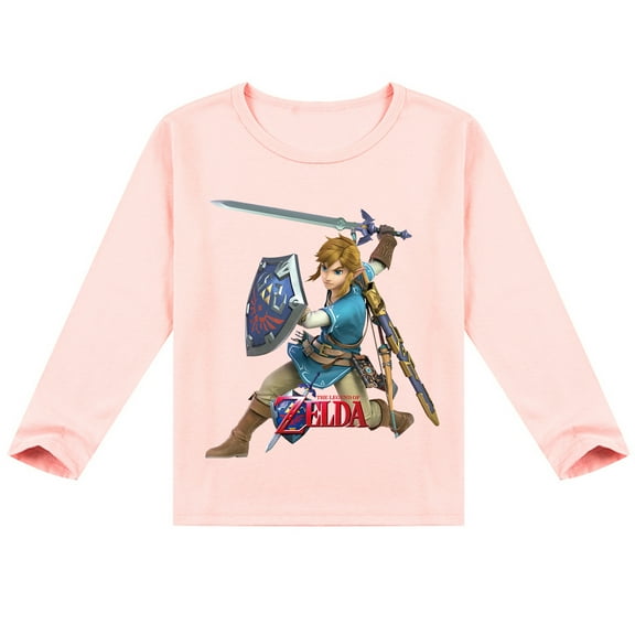 Fashionable The Legend of Zelda Long Sleeve T-shirt for Kids, Soft Cotton and Fun Print for Boys Girls