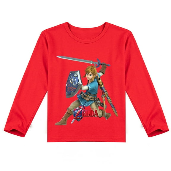 Fashionable The Legend of Zelda Long Sleeve T-shirt for Kids, Soft Cotton and Fun Print for Boys Girls
