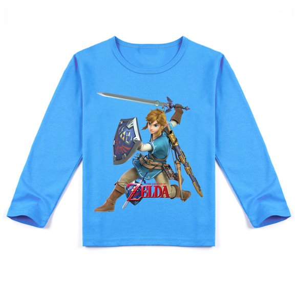Fashionable The Legend of Zelda Long Sleeve T-shirt for Kids, Soft Cotton and Fun Print for Boys Girls
