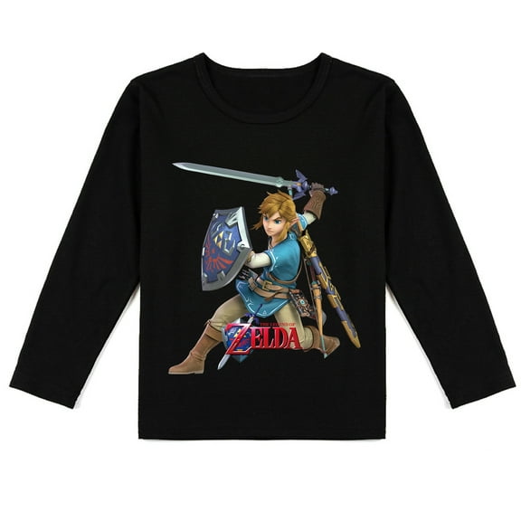 Fashionable The Legend of Zelda Long Sleeve T-shirt for Kids, Soft Cotton and Fun Print for Boys Girls