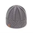 thumbnail image 1 of Fashionable Thick Women Man Retro Beanies Cap Autumn Winter Soft Warm Wool Knitted Hats LIGHT GRAY, 1 of 1