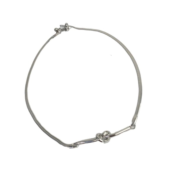Fashionable Titanium Steel Snake Chain With Unique Knot Design 45cm ...